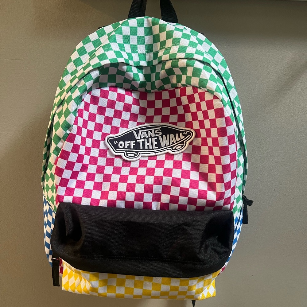 Vans Multi Colored  Checkered Backpack